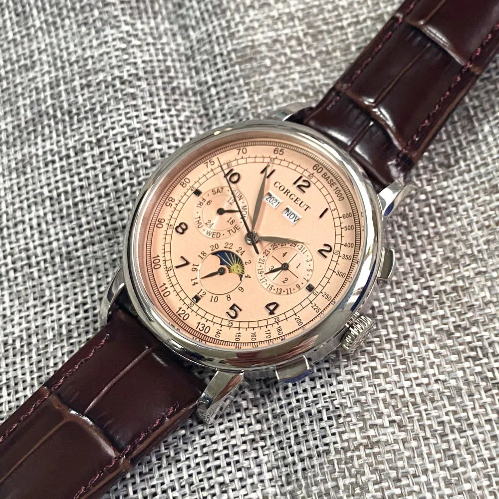 vastara - chronomaster multi function automatic watch watch 5 - vintage unisex timepiece with waterproof (USA)