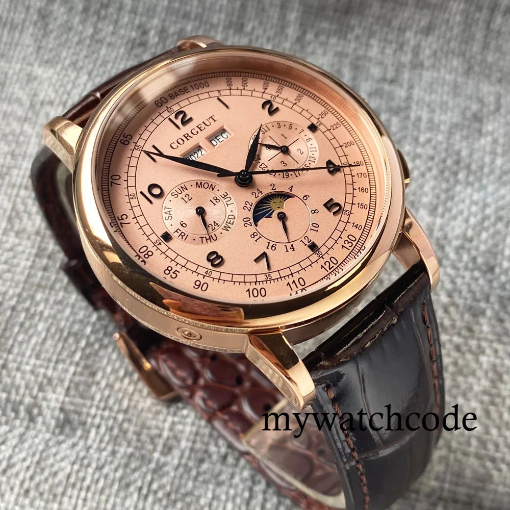 vastara - corgeut horizon master moonphase automatic watch watch 26 - casual unisex timepiece with stainless steel (USA)