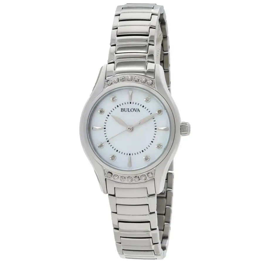 Bulova | Quartz White Mother Pearl Dial Ladies - Quartz Watch with precise quartz movement