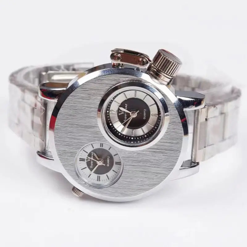 vastara 's es punk dual dial business stainless steel strap military watch 15 - business unisex timepiece with stainless