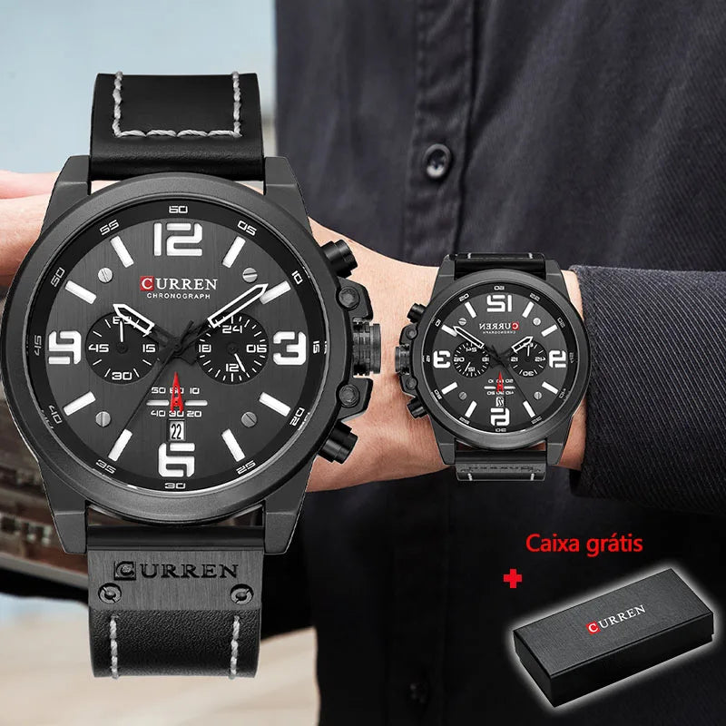 Watch Men Brand Luxury CURREN Fashion Leather - Product Image 5