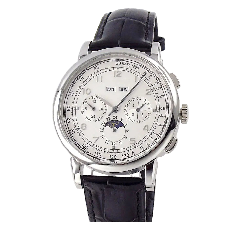 vastara - corgeut horizonmaster 42mm automatic calendar watch for men watch 26 - casual unisex timepiece with stainless