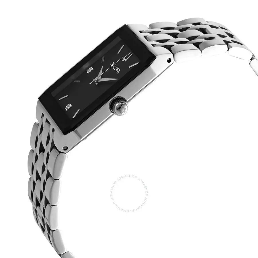 Bulova | Quadra Quartz Diamond Black Dial Men's - Product Image 2