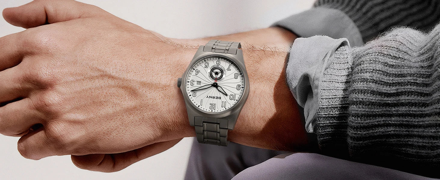 vastara berny full titanium super luminous with sapphire st1731 watch 14 - classic unisex timepiece with stainless steel