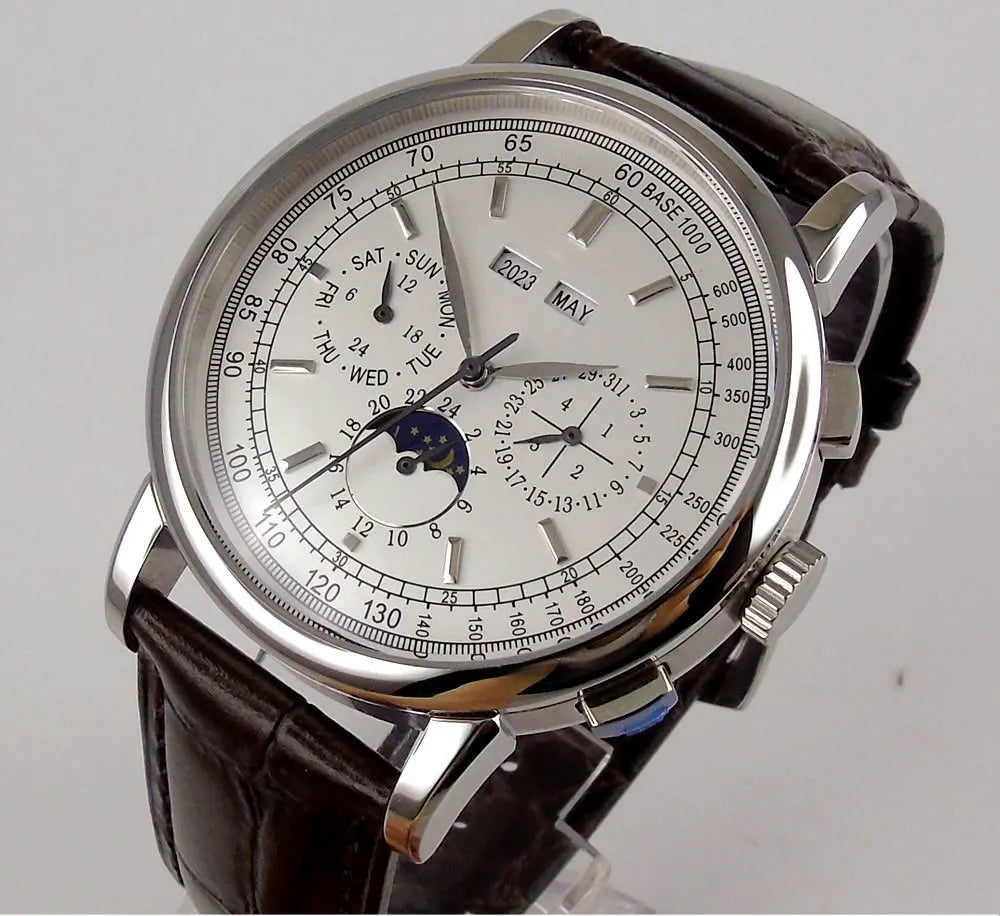 vastara - corgeut horizonmaster 42mm automatic calendar watch for men watch 42 - casual unisex timepiece with stainless