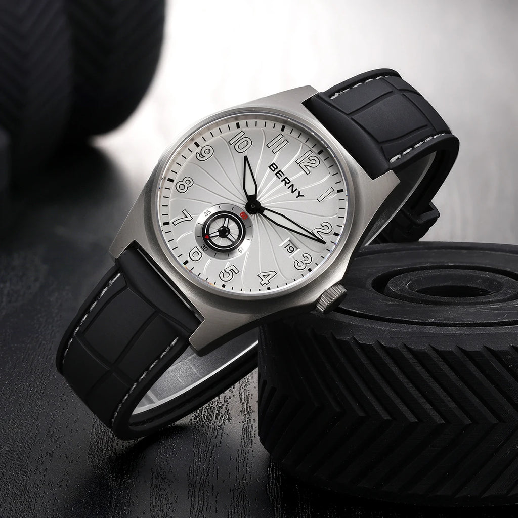 vastara berny full titanium super luminous with sapphire st1731 watch 44 - classic unisex timepiece with stainless steel