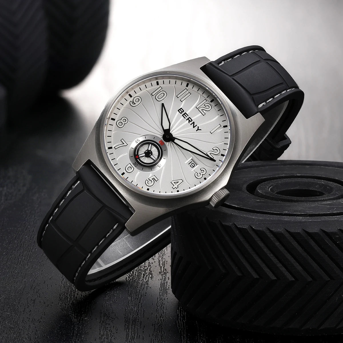 vastara berny full titanium super luminous with sapphire st1731 watch 44 - classic unisex timepiece with stainless steel