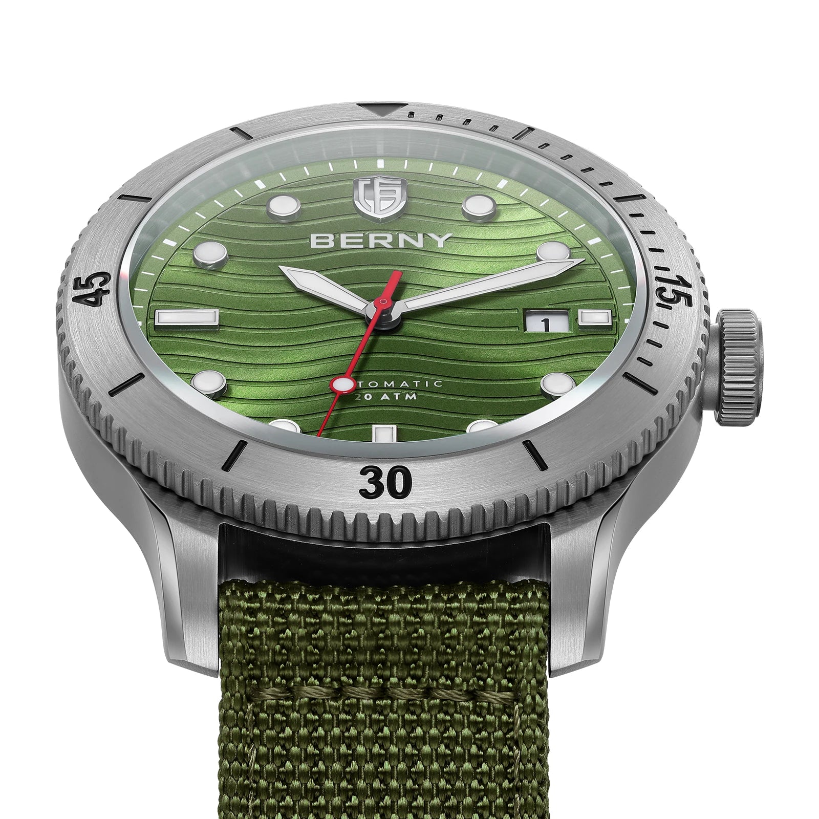 vastara berny diver for pt5000 luminous sapphire lens sport swimming diving watch detail - reliable movement, stainless