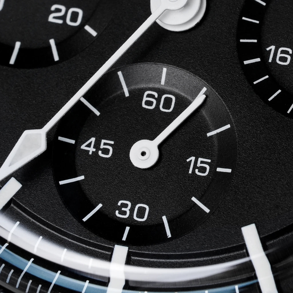 watchdives wd1863 39mm watch vk63 quartz chronograph movement bubble sapphire crystal luminous vintage watches 10bar