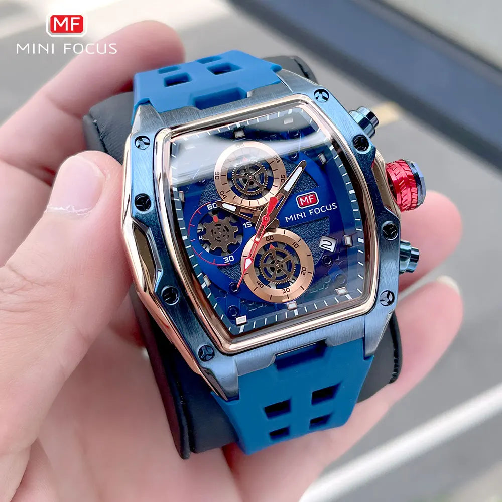 vastara chronograph mini focus blue military sport watch watch 6 - classic unisex timepiece with chronograph (USA)