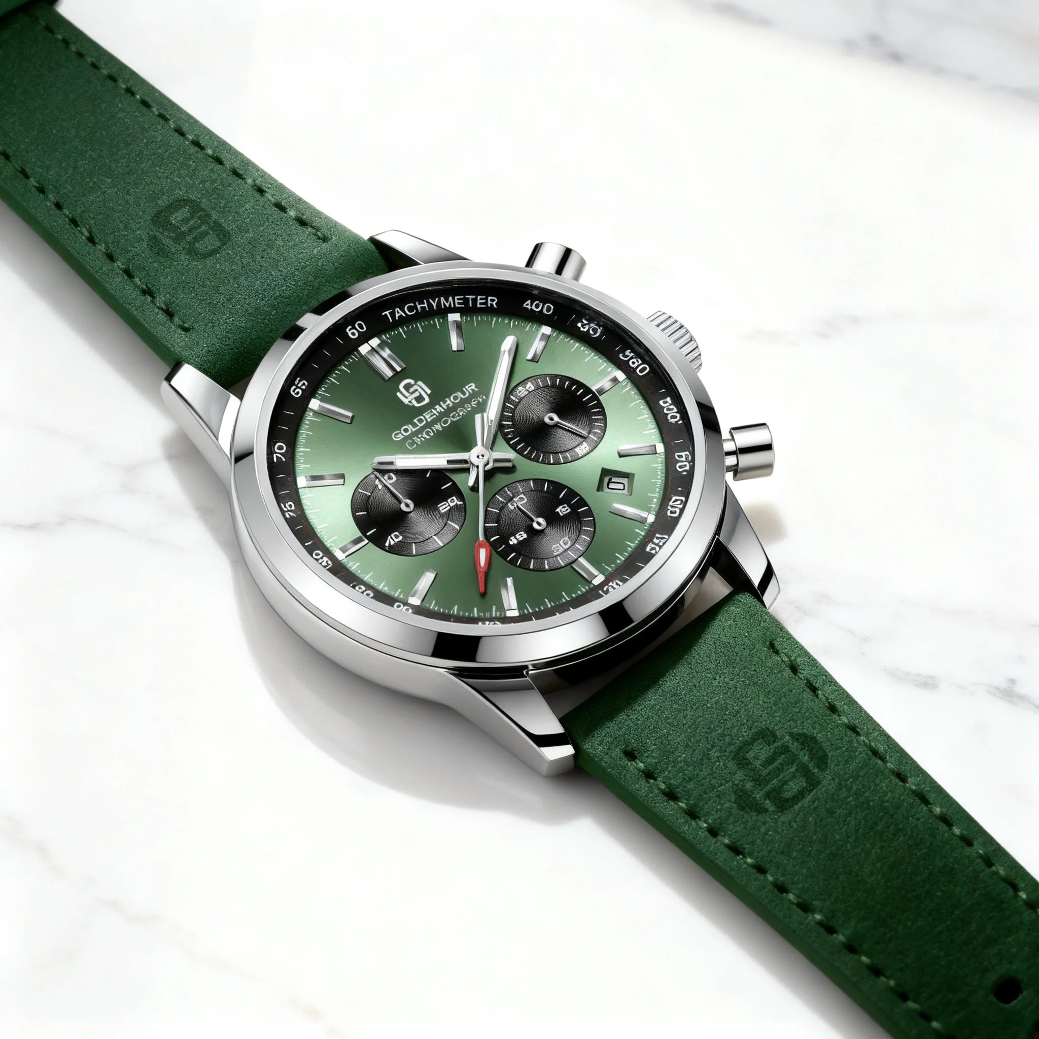 Green dial, multifunctional, calendar, high-end - Product Image 2