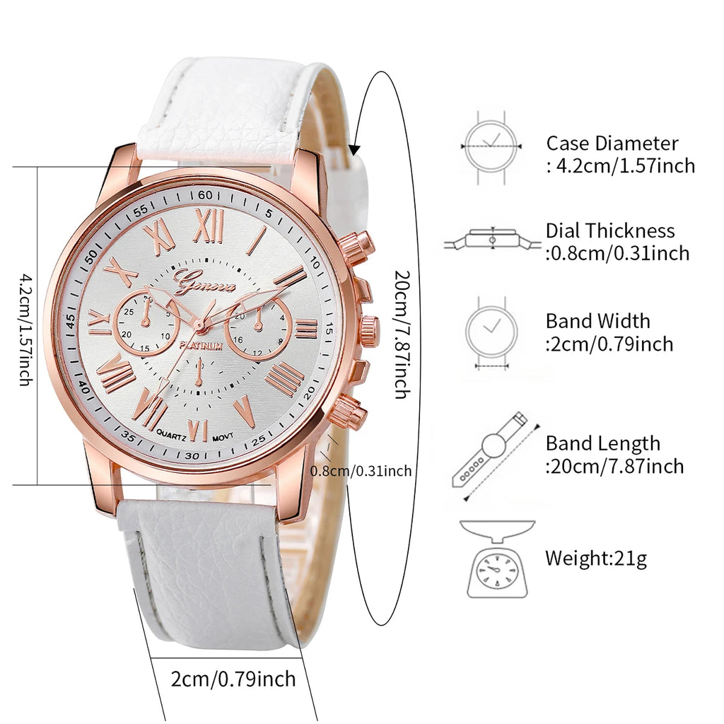 unisex casual watch vastara - amoria duoset 4 piece matching roman dial couple watch - everyday wear timepiece with neutral
