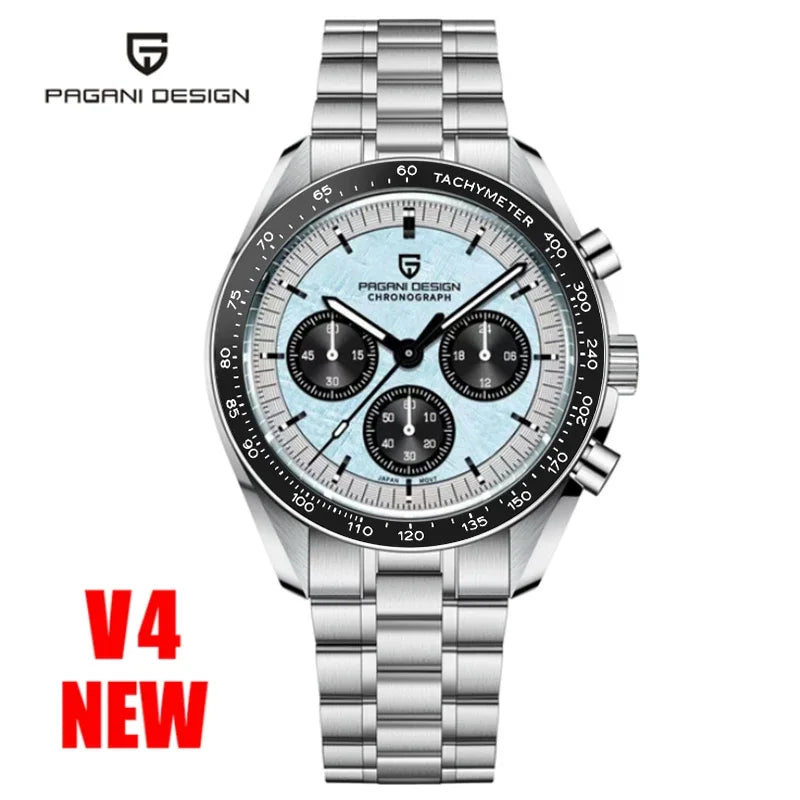 vastara sapphire pagani design s es chronograph sport stainless steel clock relogio watch 54 - classic unisex timepiece with