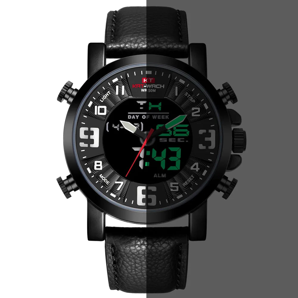 vastara - chronovanta elite dual display men s watch watch 5 - luxury unisex timepiece with chronograph (USA)