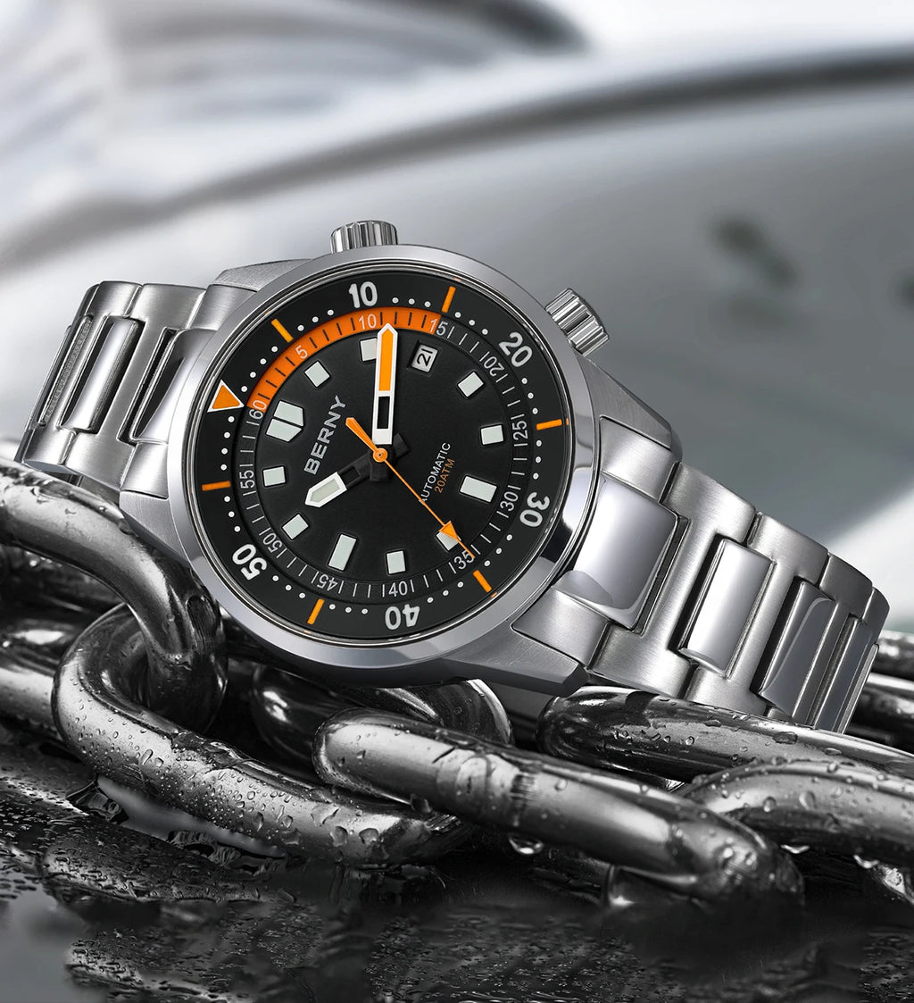 vastara - berny professional dive watch 200m watch 12 - sports unisex timepiece with waterproof (USA)