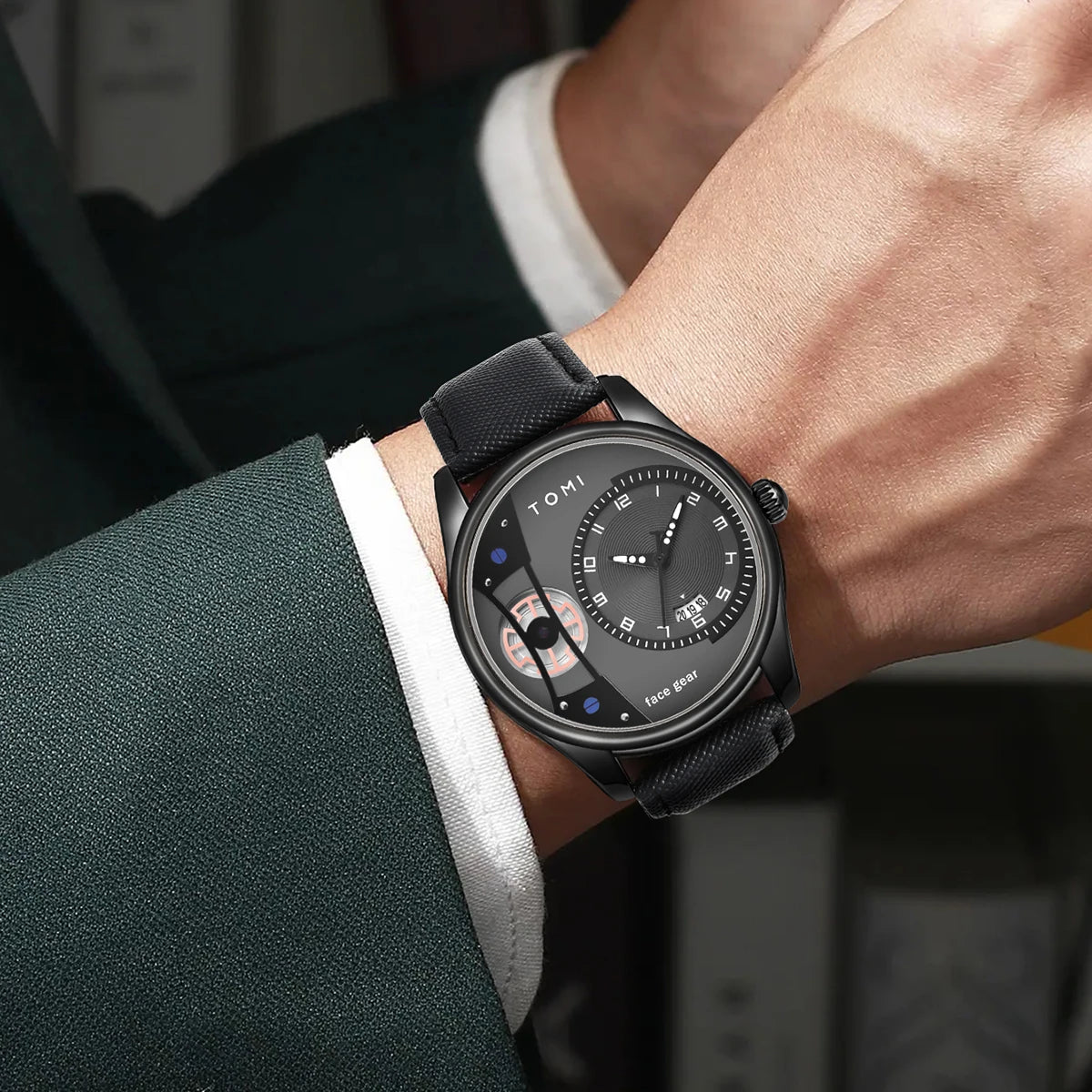 vastara - moderno dualstrap men s minimalist business watch gift watch detail - reliable movement, waterproof, waterproof