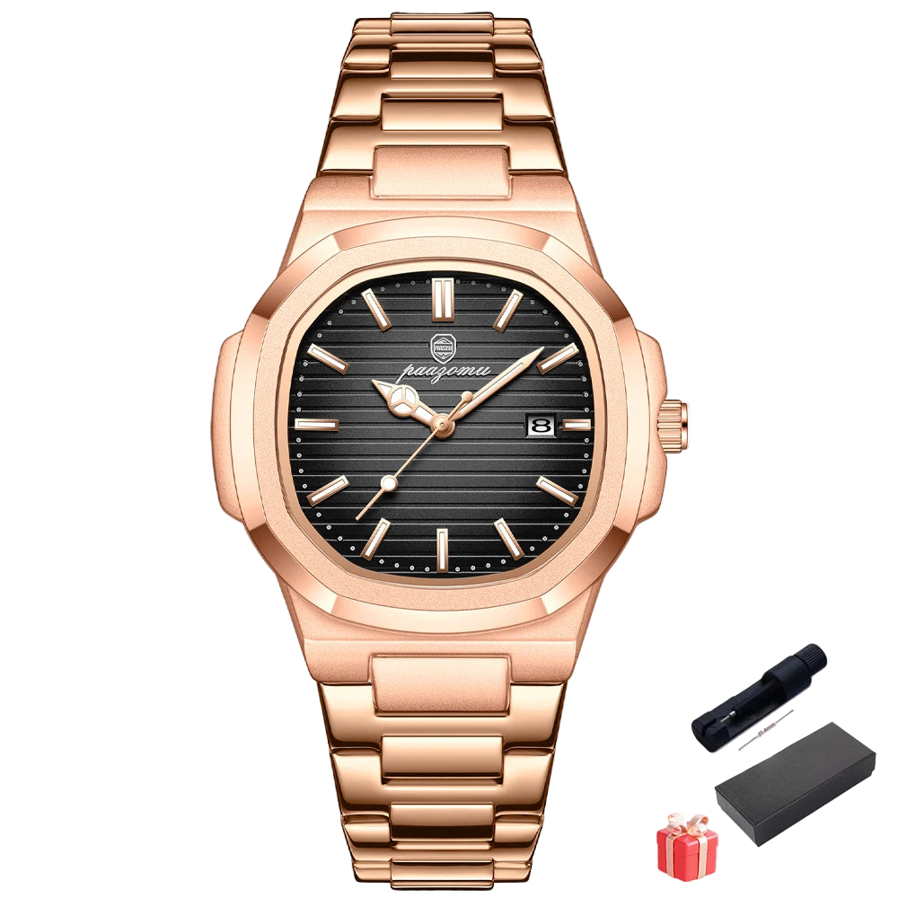 vastara - apexsquare luxe diver quartz watch watch 6 - casual unisex timepiece with waterproof (USA)