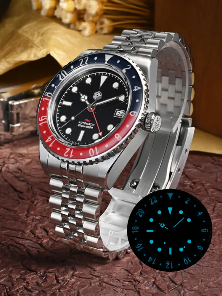 San Martin mm NH GMT Diver's Watch Men Sapphire - Product Image 4