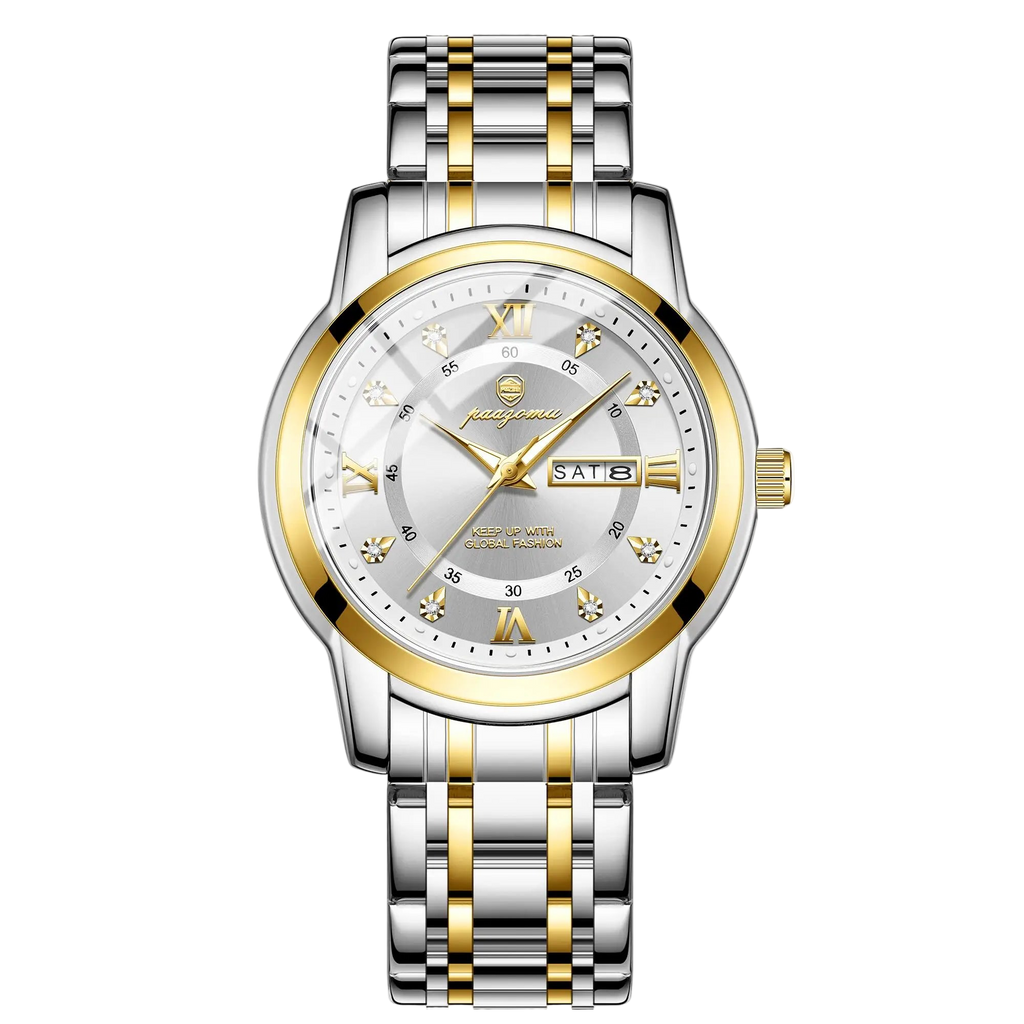 unisex casual watch vastara - business men watch date week waterproof luminous - business timepiece with neutral dial (USA)