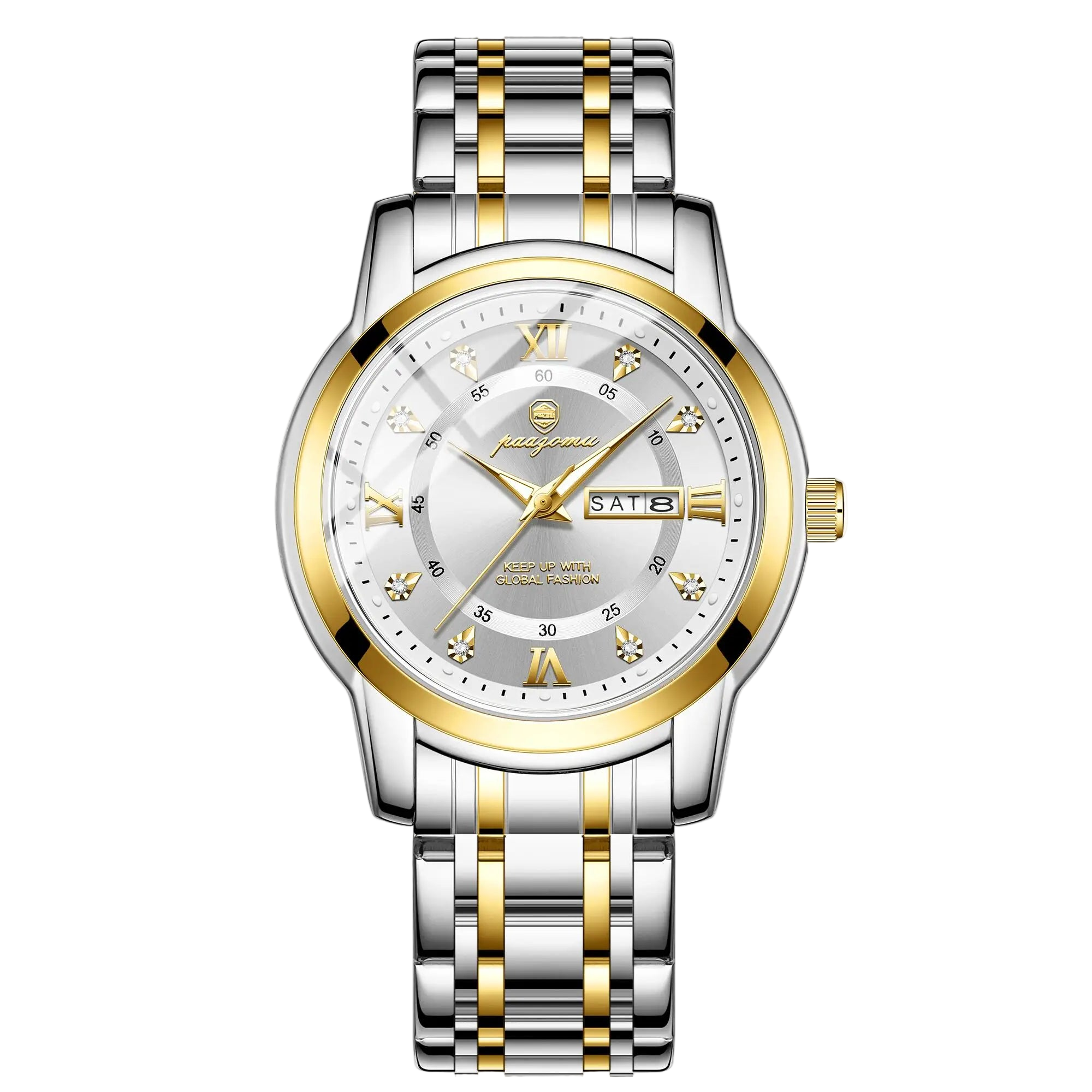 unisex casual watch vastara - business men watch date week waterproof luminous - business timepiece with neutral dial (USA)