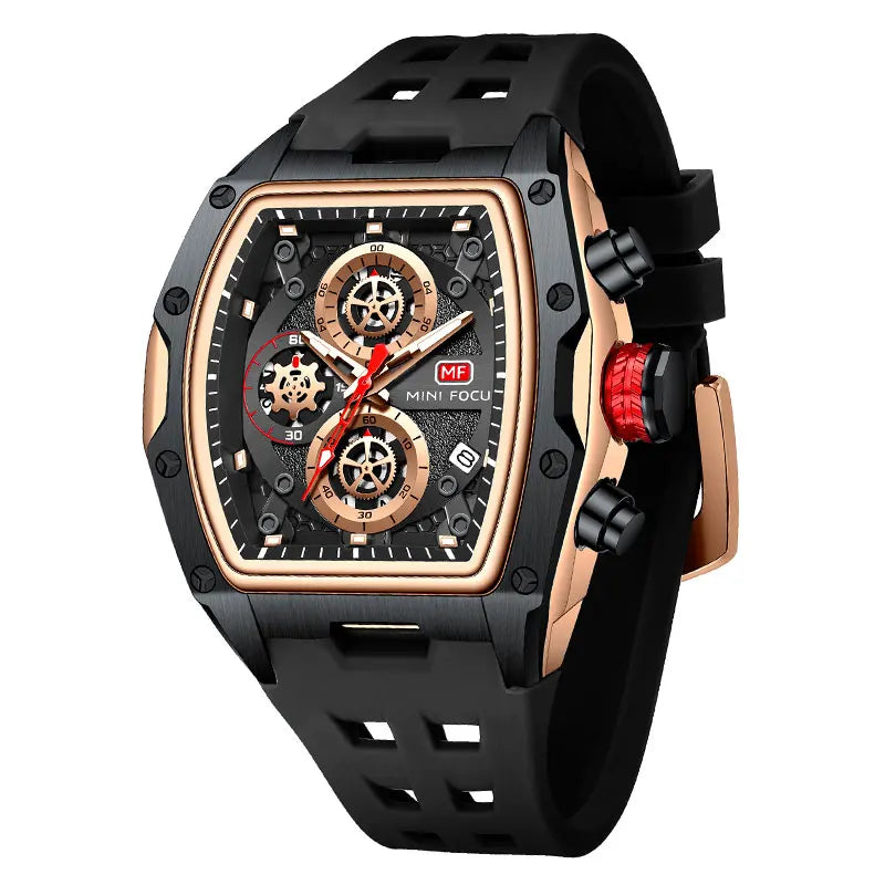 vastara chronograph mini focus blue military sport watch - classic unisex watch with chronograph in blue stainless steel