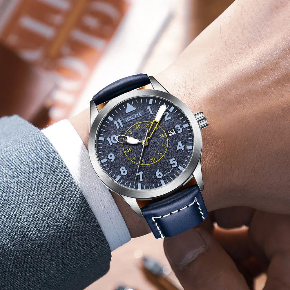 vastara bolyte retro classic design calendar blue belt blue dial 's relogios watch 5 - classic unisex timepiece with