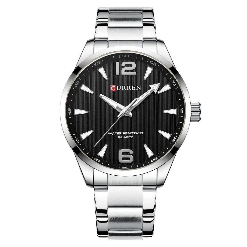 vastara 8434 's night light business stainless steel strap s gift reloj hombre watch 31 - business unisex timepiece with