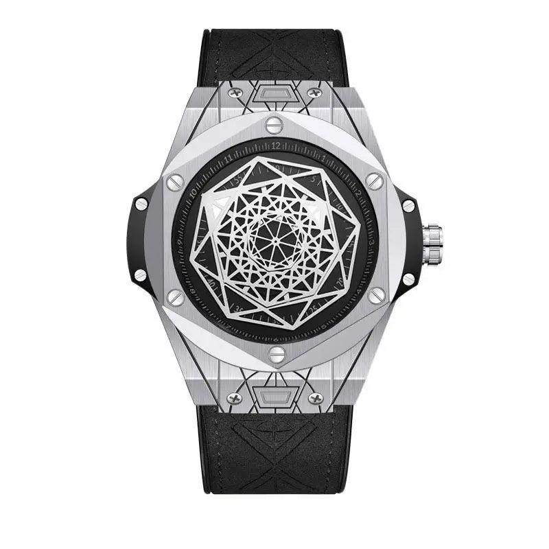 Unique Design Rotating Star Men's Watches Silver - Product Image 5