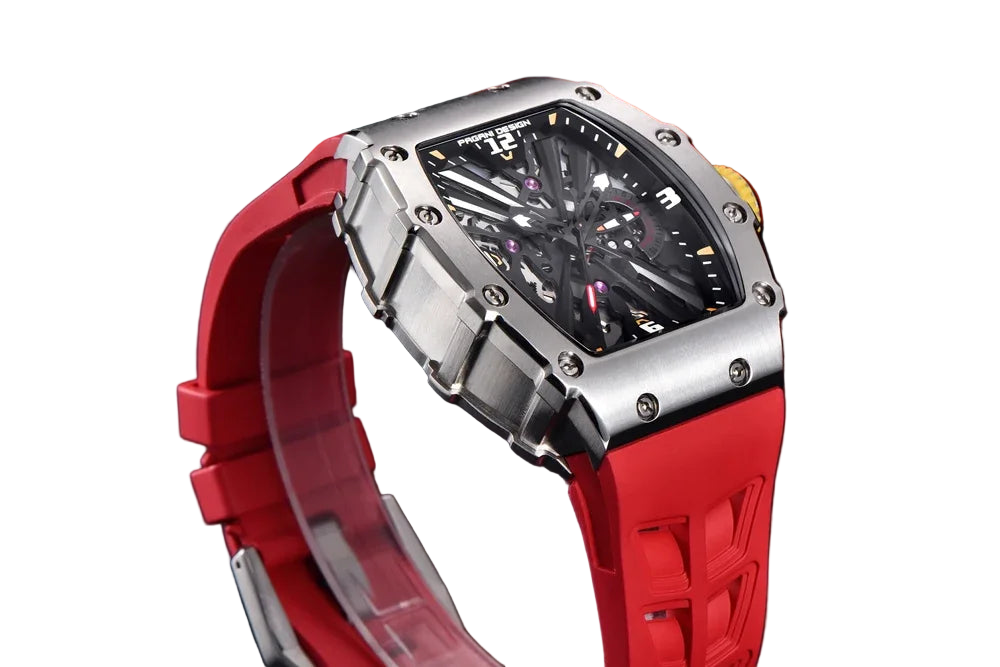 vastara - titanedge tonneau quartz watch watch 11 - casual unisex timepiece with chronograph (USA)