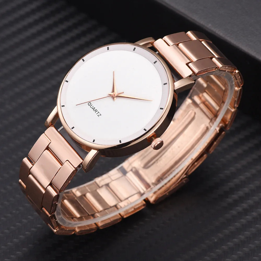 vastara rose gold women’s luxury watch – fashion business watch 28 - casual unisex timepiece with stainless steel (USA)