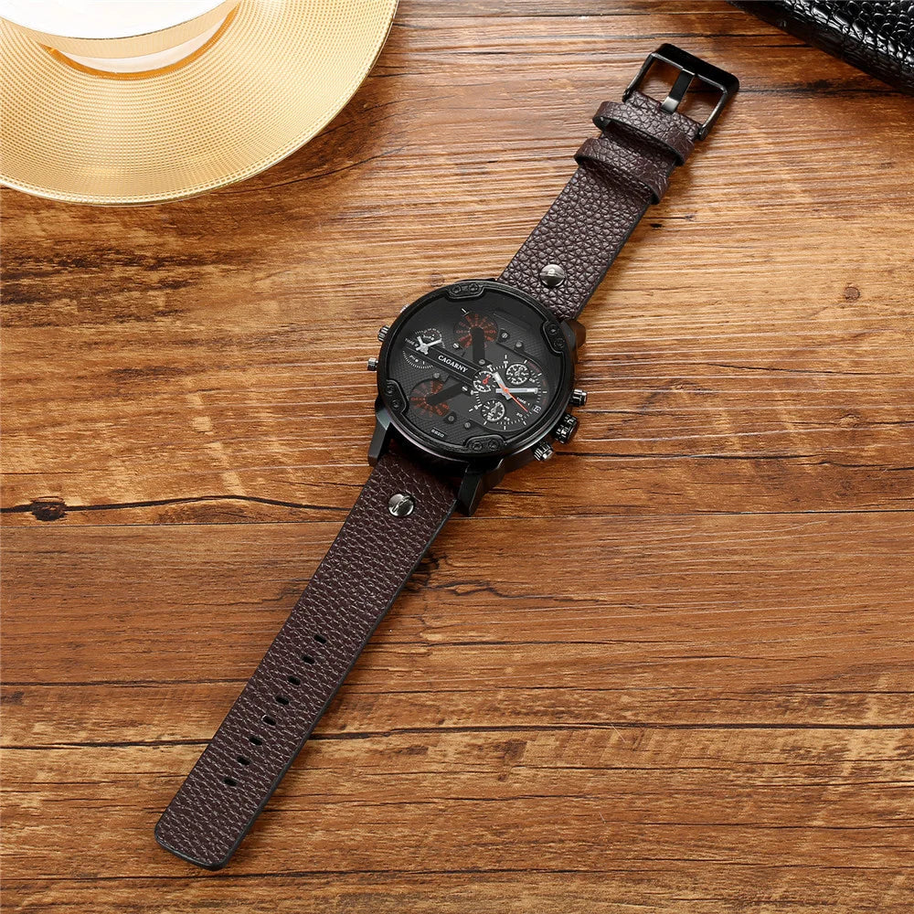 vastara cool big dial es for - genuine leather genuine leather design watch 23 - classic unisex timepiece with stainless