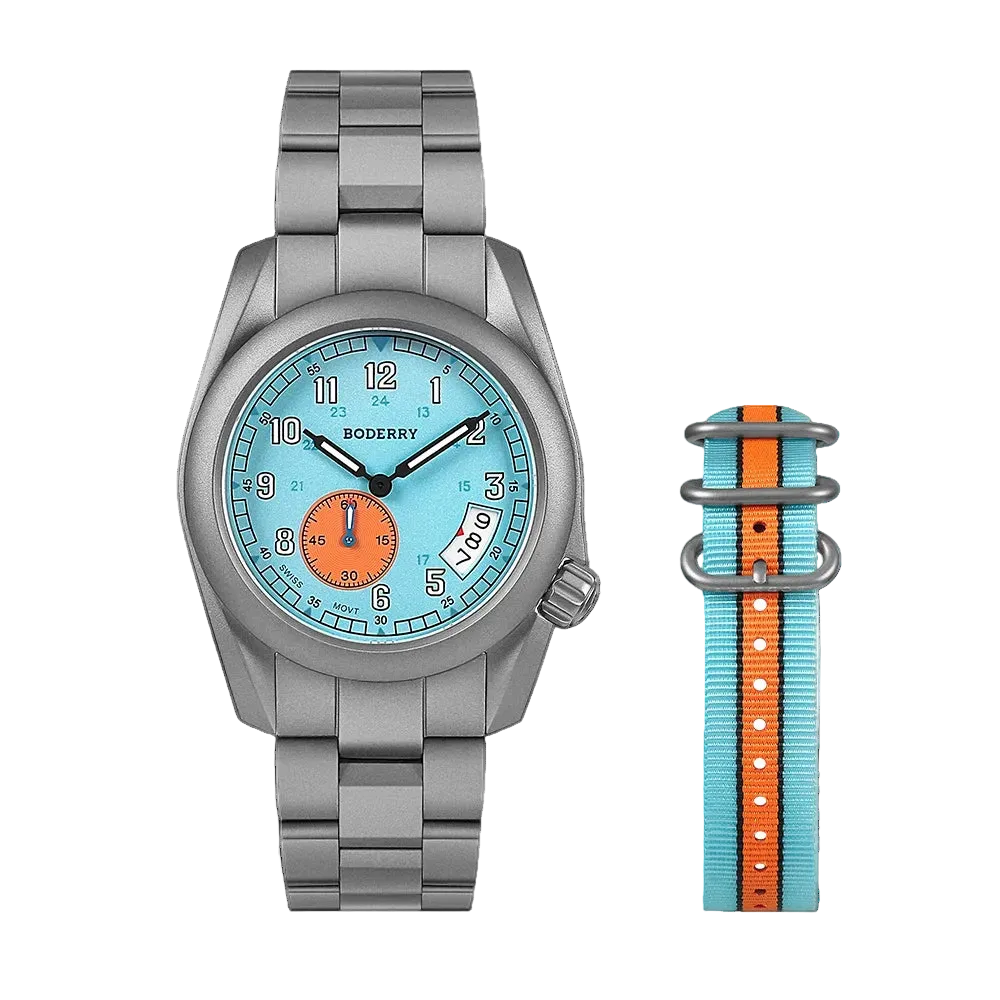 Boderry Field Watch Titanium Quartz Watches - Luxury Watch with precision timepiece