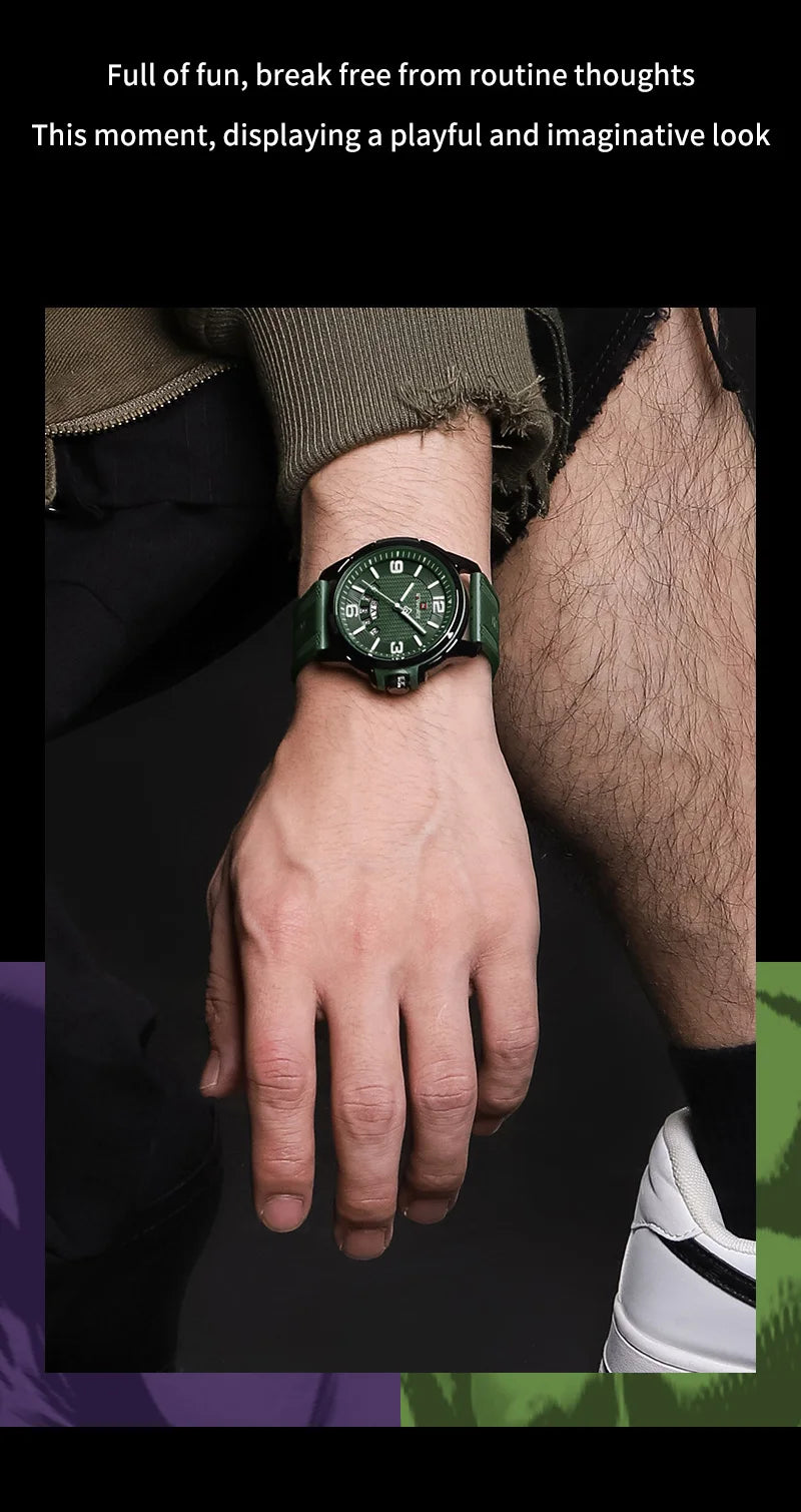 vastara original naviforce for silicone strap business classic wrist es date clock silicone with silicone watch 13 -