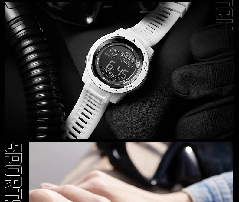 vastara smael 8105 digital es sports led wristes 's 50m digital light stop for watch 29 - sports unisex timepiece with