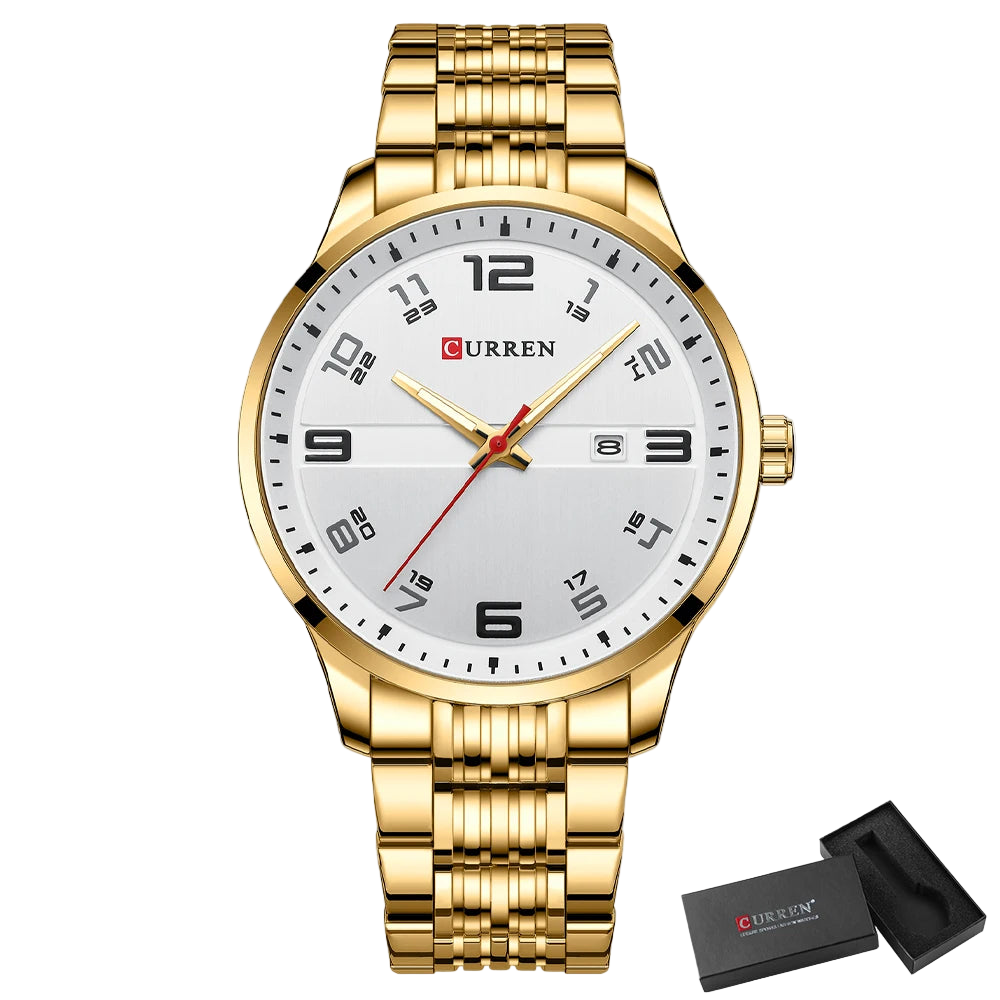 vastara men's automatic watch steel date luminous 42mm watch 22 - modern unisex timepiece with stainless steel (USA)