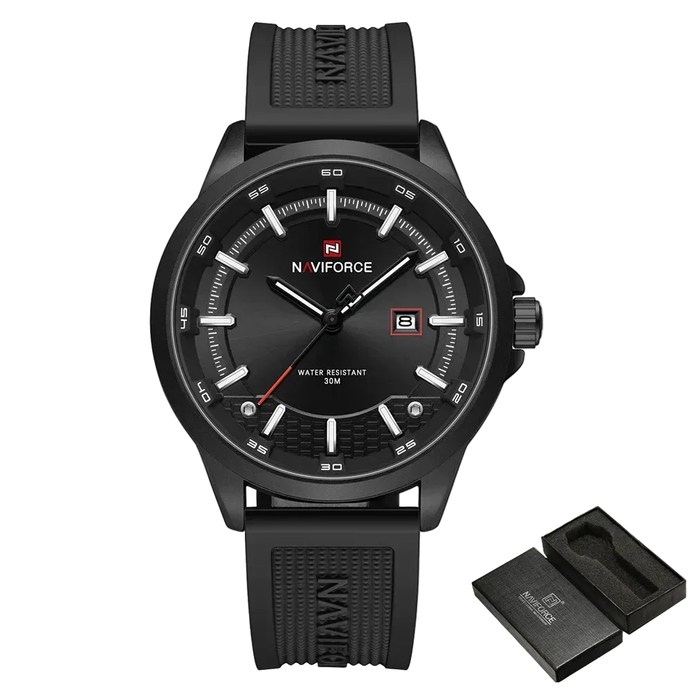 vastara naviforce sport military auto date silicone rubber original clock 9248 watch 35 - classic unisex timepiece with