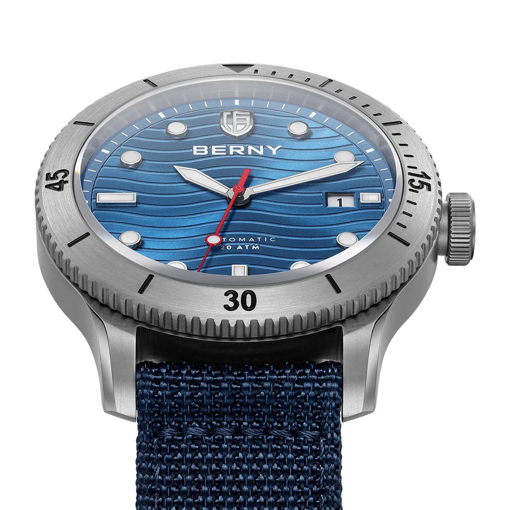 vastara berny diving for pt5000 luminous sapphire sport divers watch detail - reliable movement, stainless steel, waterproof