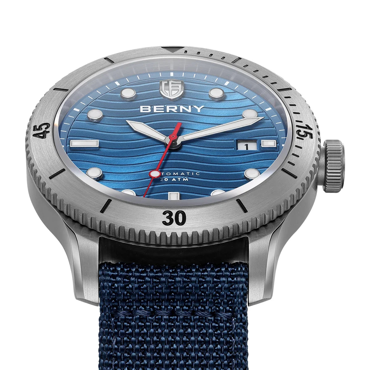 vastara berny diving for pt5000 luminous sapphire sport divers watch detail - reliable movement, stainless steel, waterproof