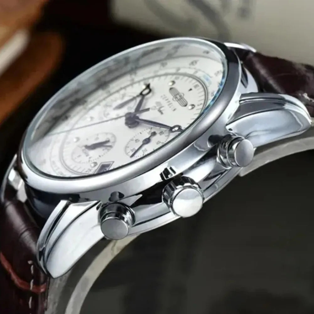 VASTARA vastara - menquatz watches classic leather strap wrist unisex timepiece - waterproof stainless steel watch (USA)