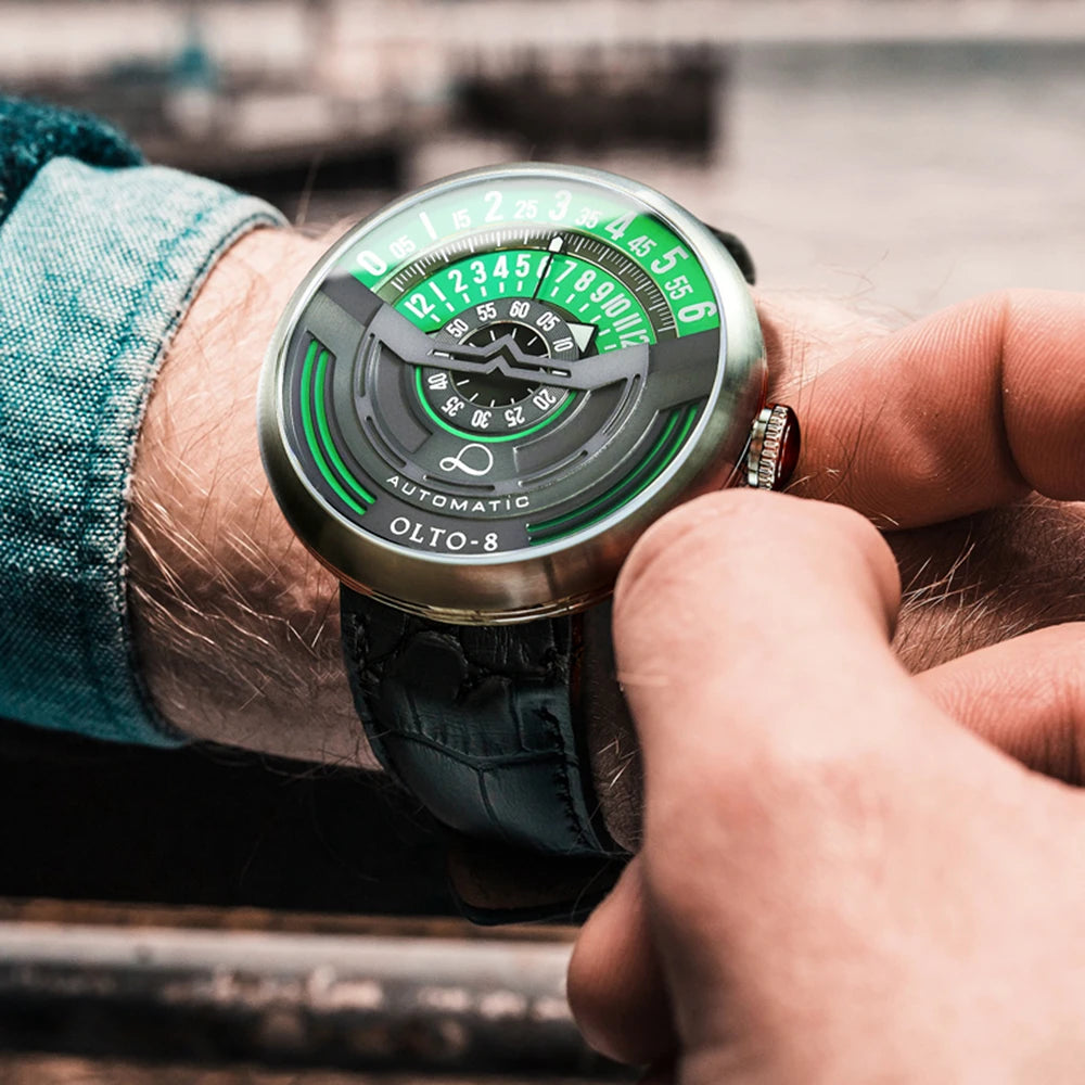 vastara olto-8 edition wristes sports 46mm stainless steel luminous clocks watch detail - reliable movement, stainless