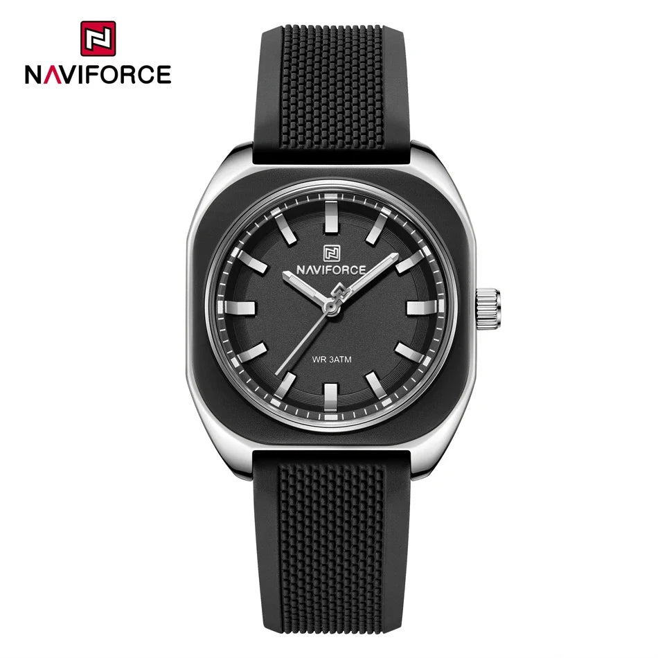 vastara naviforce 's casual simple polygon silicone gift for casual relogio feminino: silicone watch 28 - casual unisex