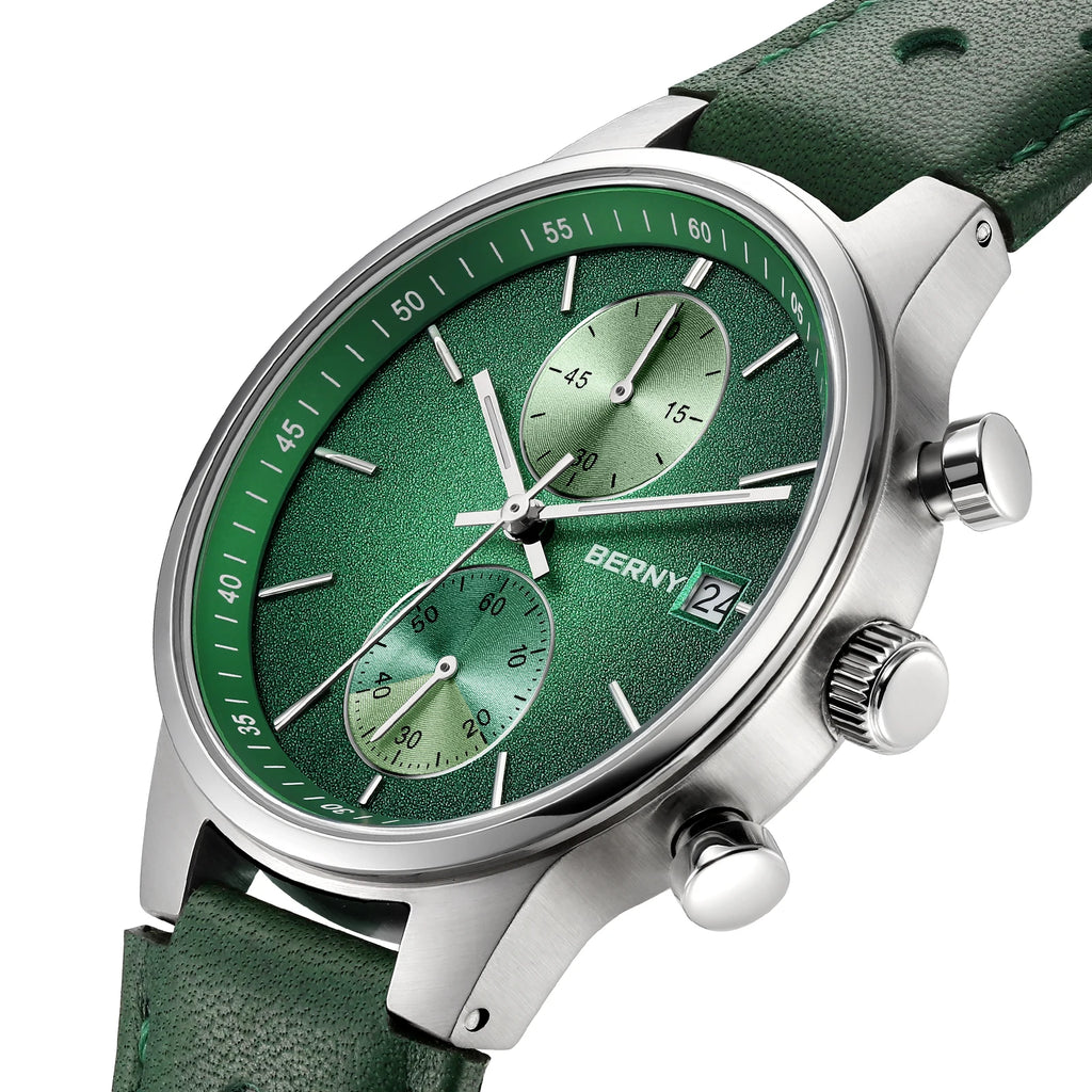 VASTARA vastara - men's chronograph watch with luminous display unisex timepiece - chronograph stainless steel watch (USA)