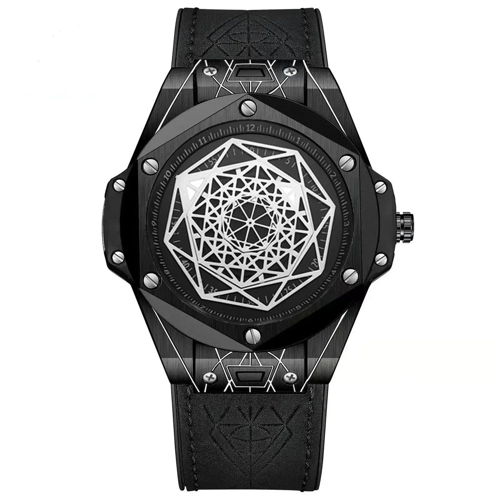 Unique Design Rotating Star Men's Watches Silver - Product Image 2