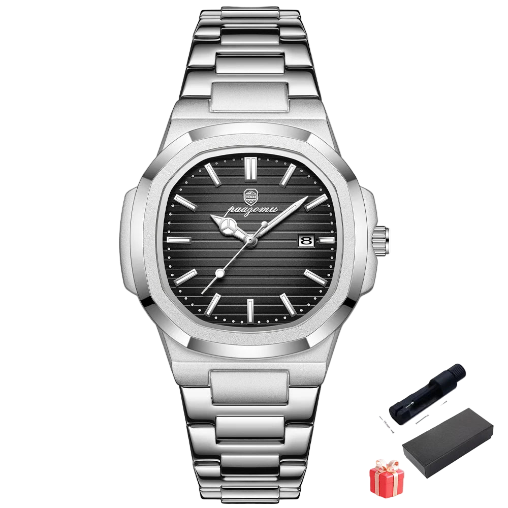 vastara - apexsquare luxe diver quartz watch watch 7 - casual unisex timepiece with waterproof (USA)