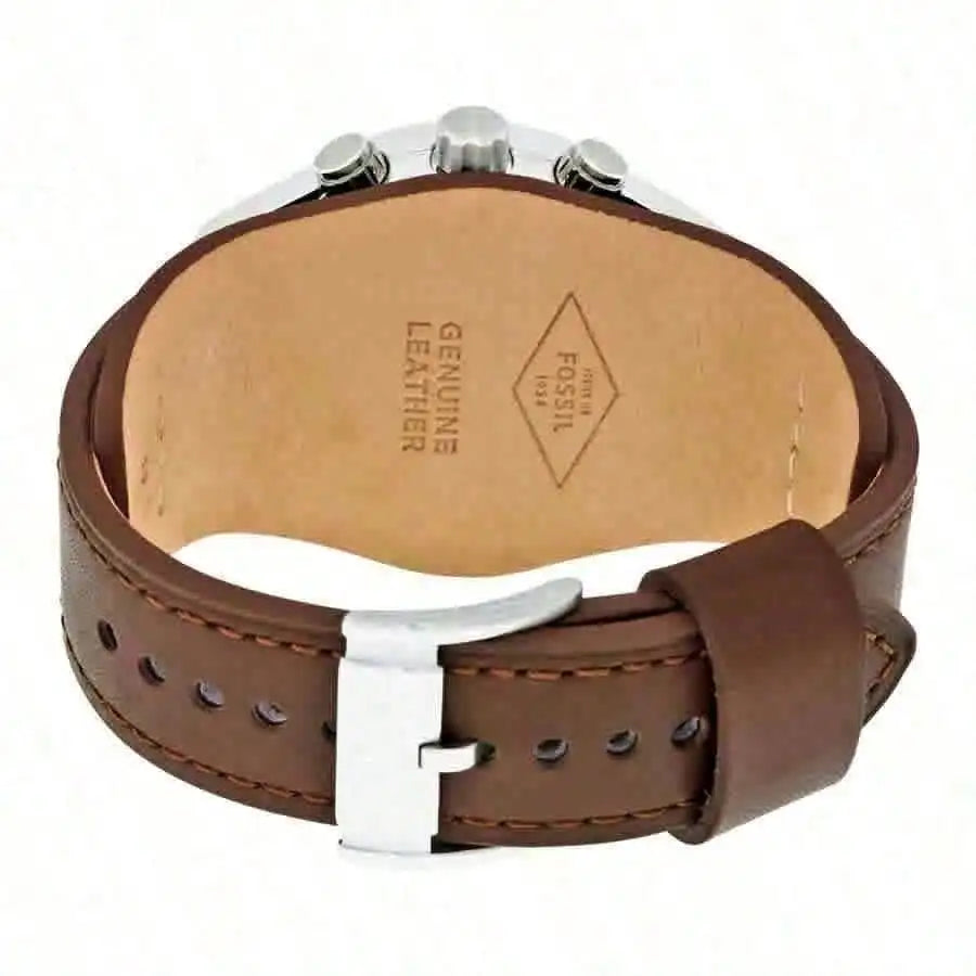 unisex casual watch vastara - fossil men's brown leather chronograph quartz watch - sports timepiece with brown dial (USA)