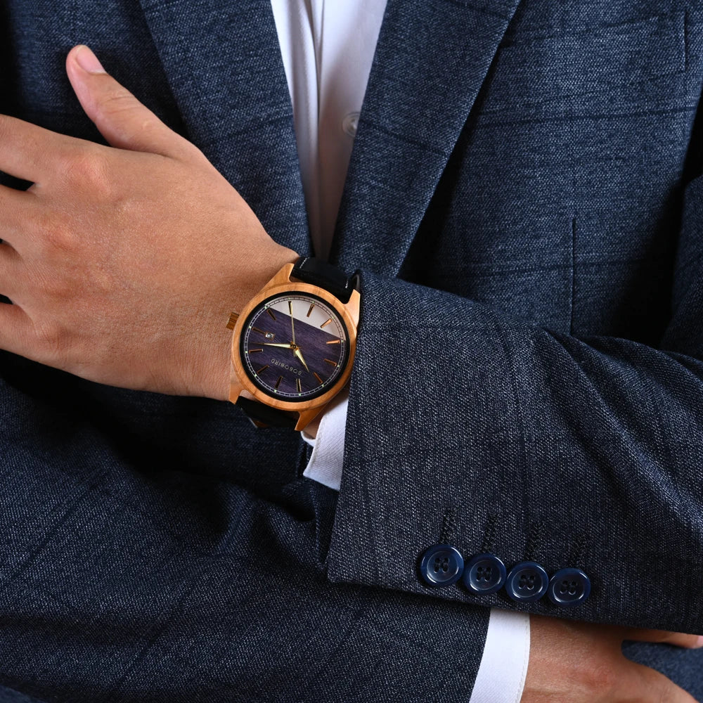 vastara bobo bird men’s wooden watch watch 13 - classic unisex timepiece with stainless steel (USA)