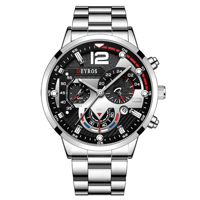 Fashion Mens Stainless Steel Watches Luxury Quartz - Product Image 19