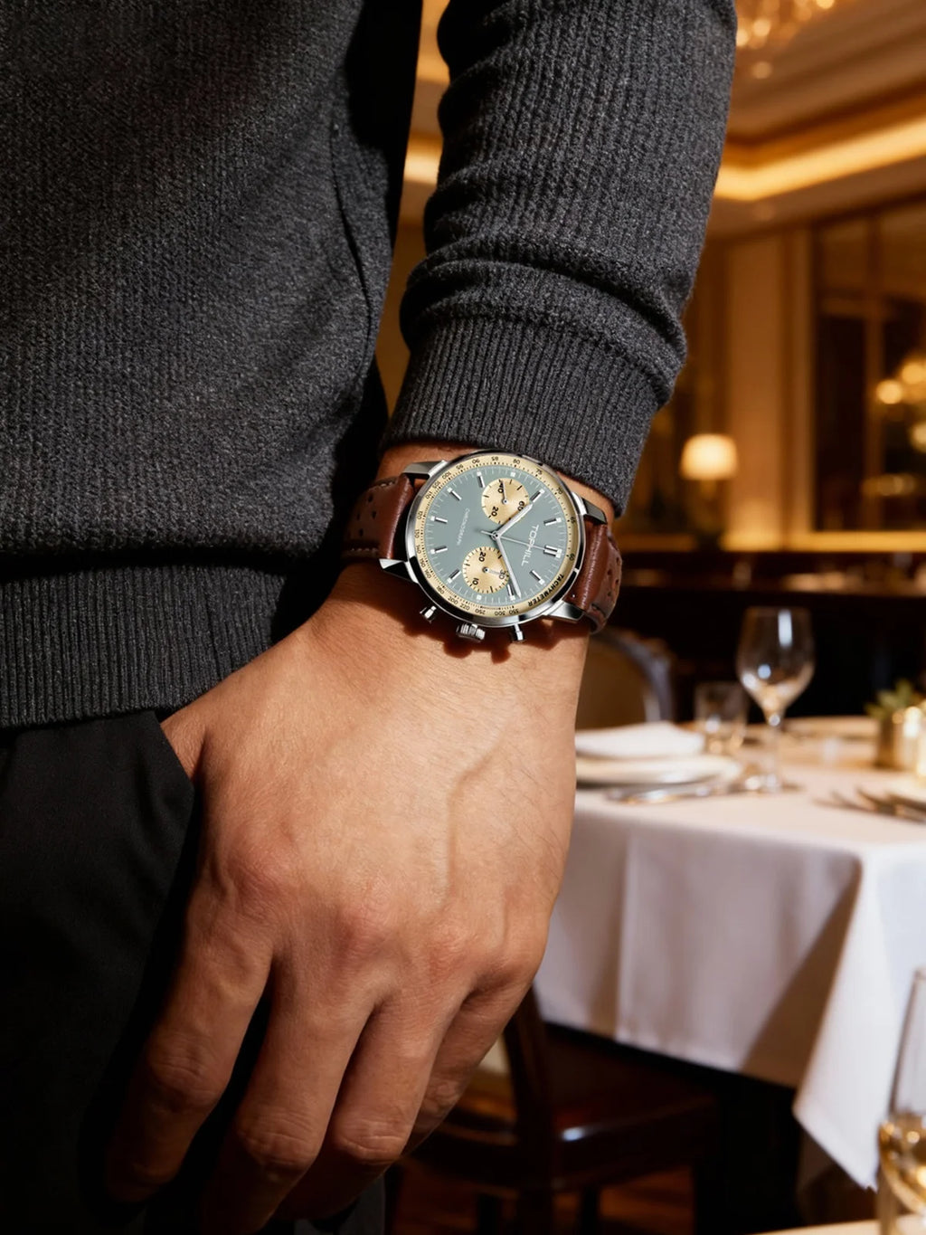 TOPHILL Chronograph Watch Racing Watch Seagull - Product Image 17