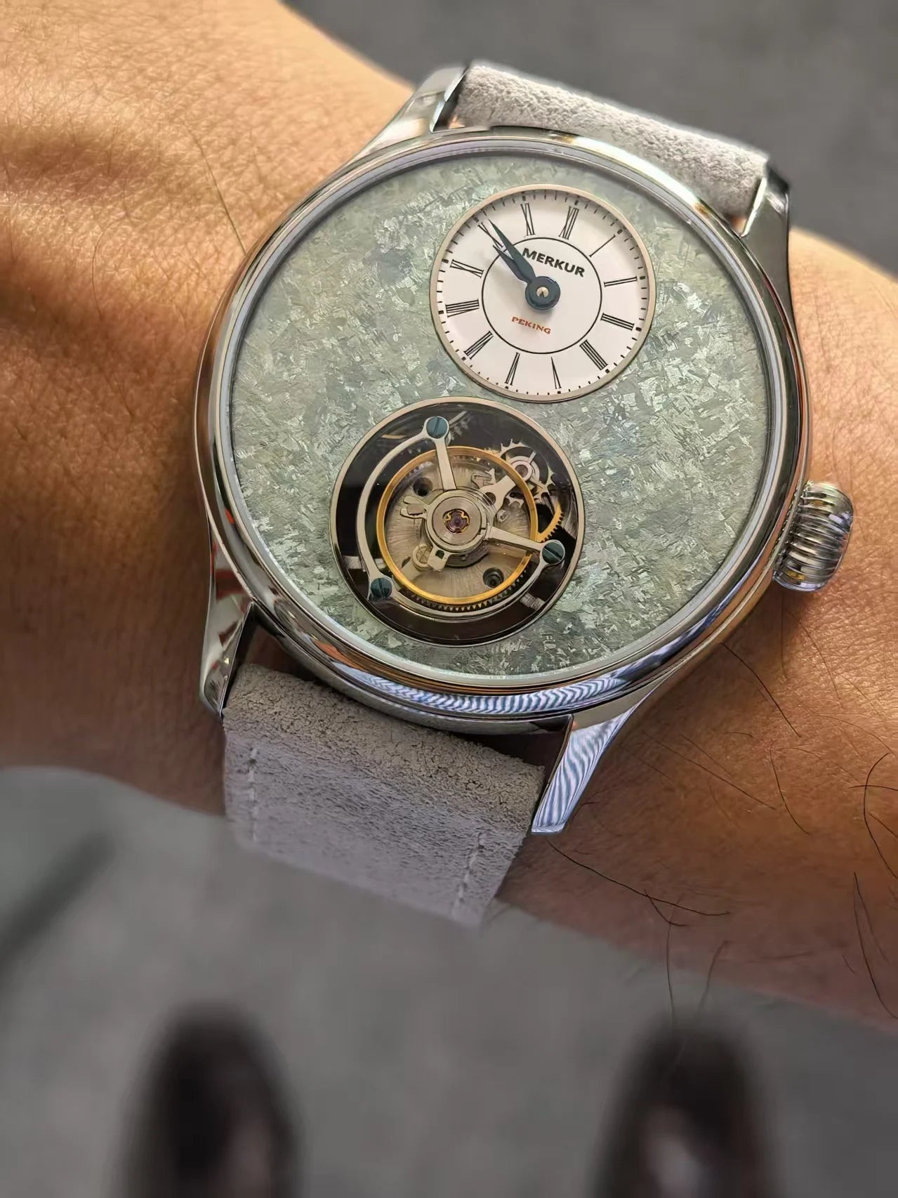 vastara merkur 100% tourbillon 's titanium ice flower dial sapphire for wristes relogio masculino watch 12 - classic unisex