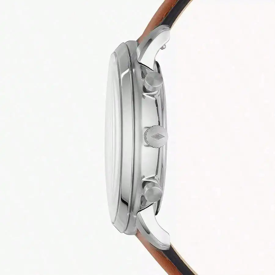 unisex casual watch vastara - fossil men's quartz leather three-hand watch - daily wear timepiece with neutral dial (USA)